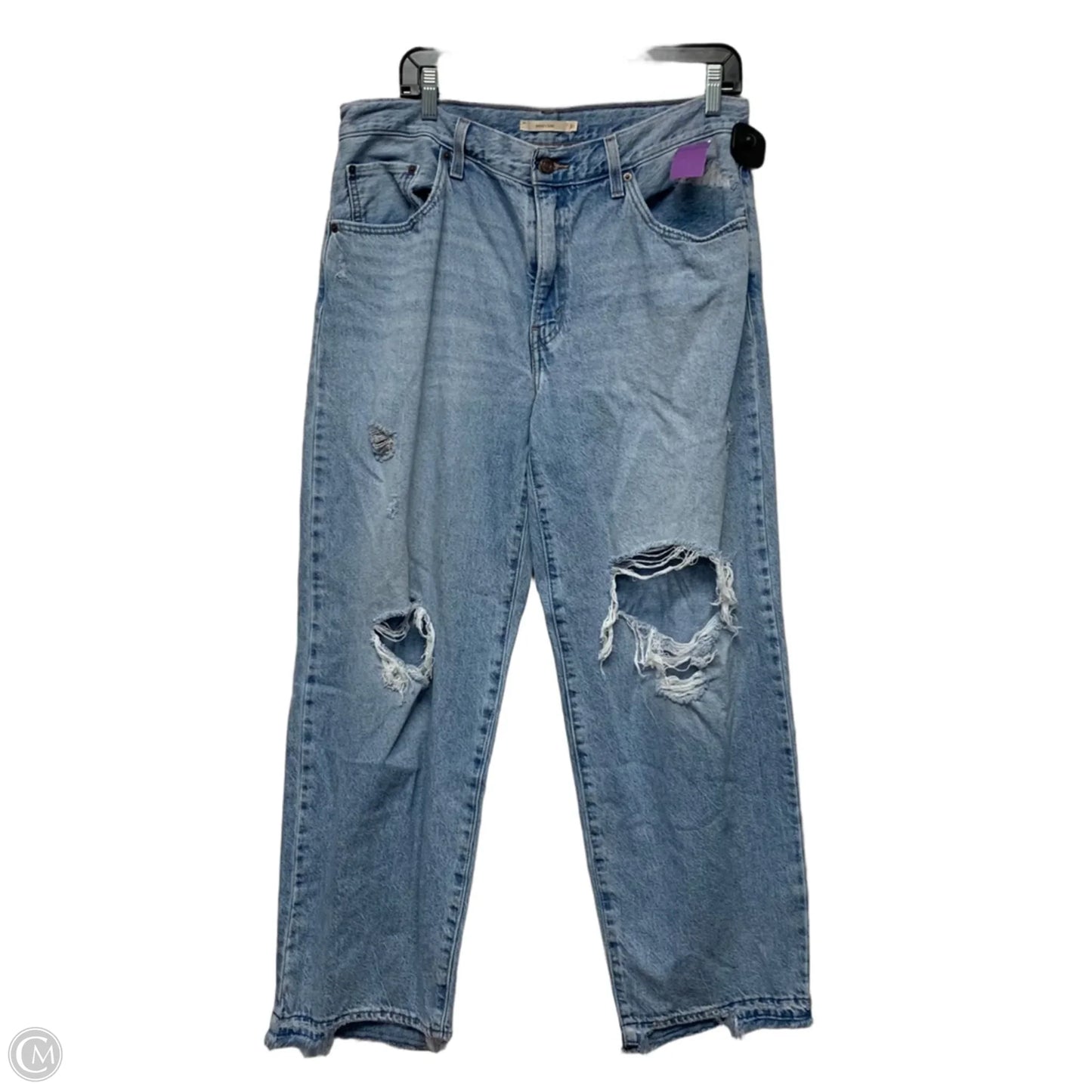 Jeans Wide Leg By Levis In Blue Denim, Size: 12