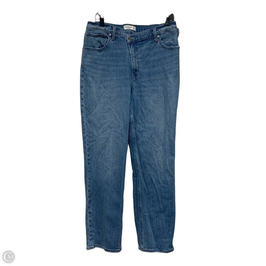 Jeans Straight By American Eagle In Blue Denim, Size: 10