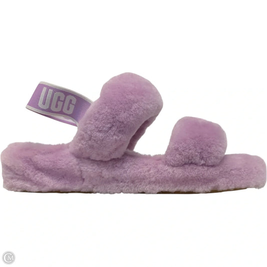 Slippers Designer By Ugg In Purple, Size: 9