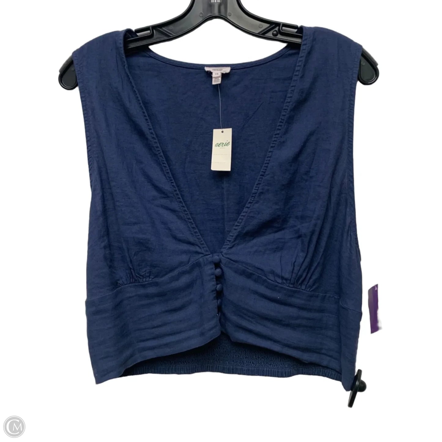 Top Sleeveless By Aerie In Blue, Size: L