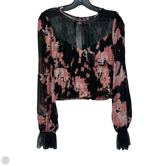 Top Long Sleeve By Free People In Pink, Size: M