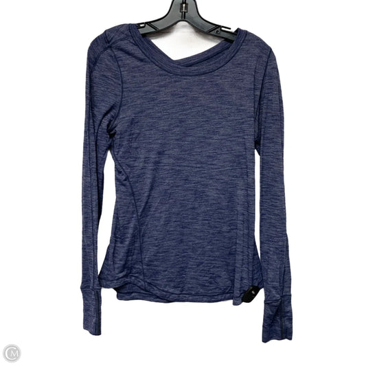 Athletic Top Long Sleeve Collar By Lululemon In Purple, Size: M