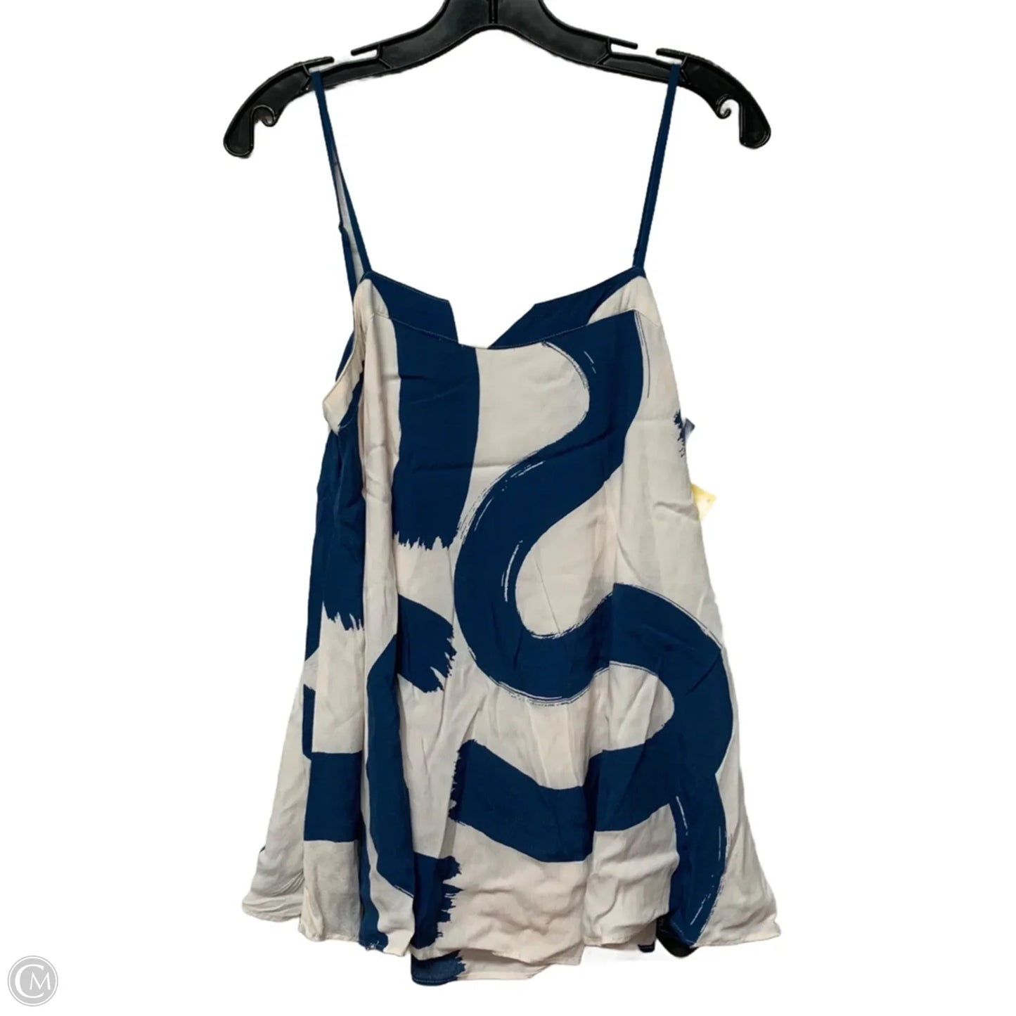 Blouse Sleeveless By Maeve In Blue & Cream, Size: M