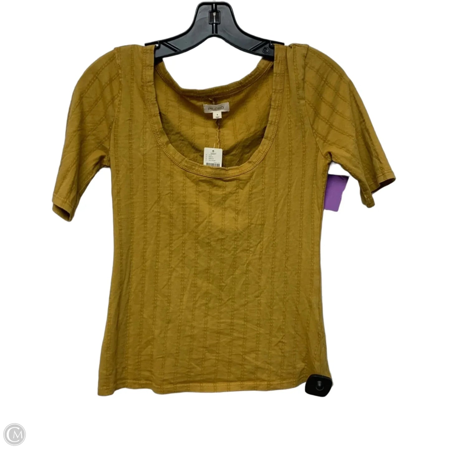 Top Short Sleeve By Pilcro In Yellow, Size: S