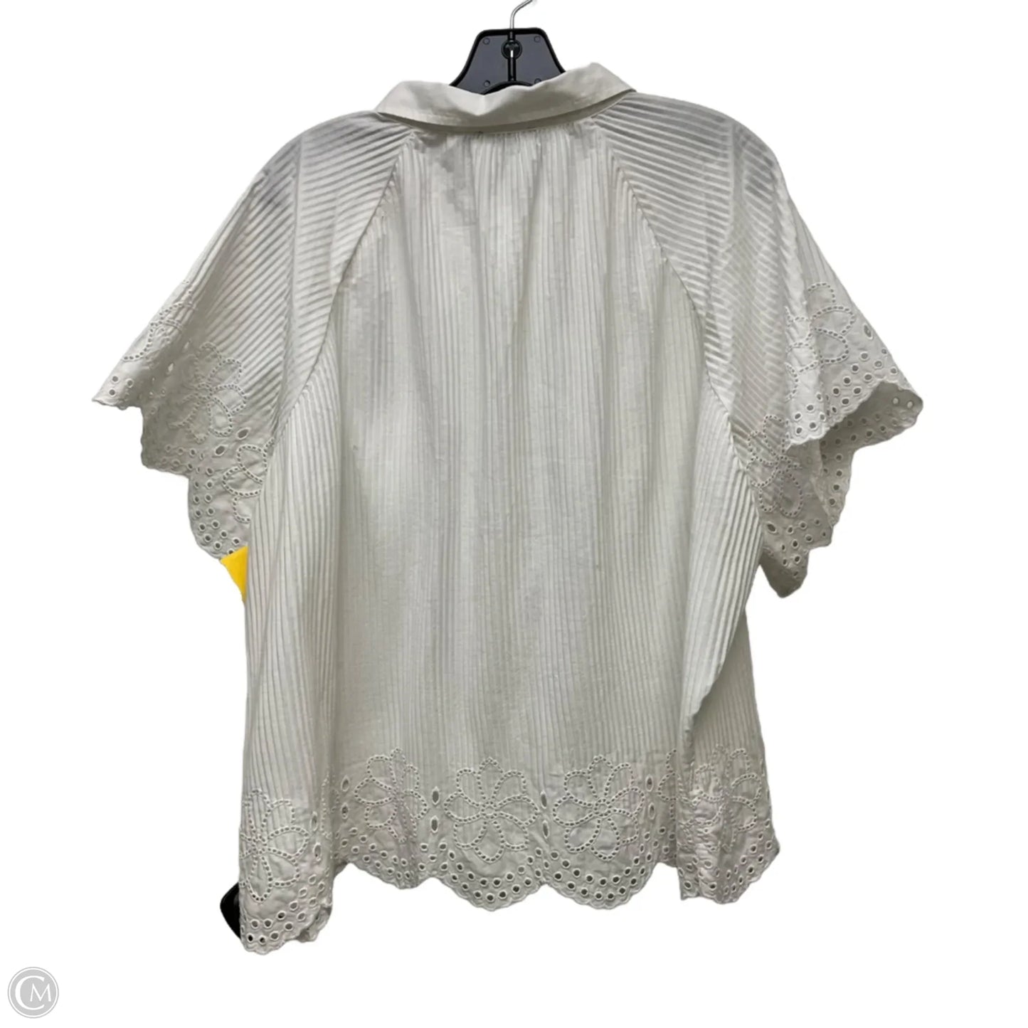 Top Short Sleeve By J. Crew In White, Size: 2x
