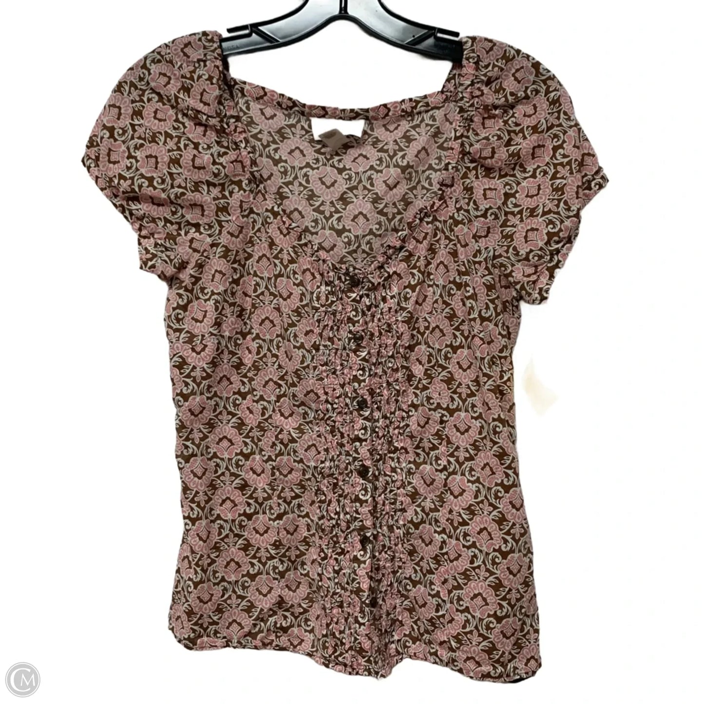 Top Short Sleeve By Loft In Pink, Size: S
