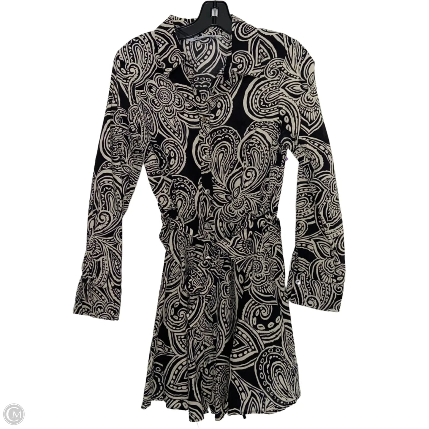 Dress Casual Short By Zara In Black & Cream, Size: S