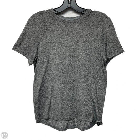 Athletic Top Short Sleeve By Lululemon In Grey, Size: S