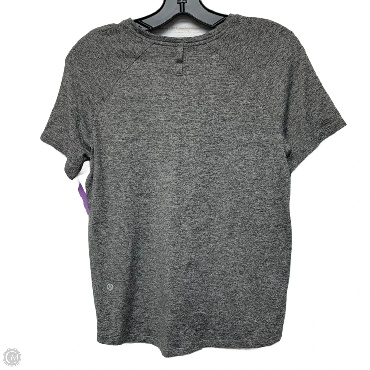 Athletic Top Short Sleeve By Lululemon In Grey, Size: S