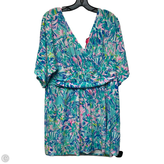 Dress Designer By Lilly Pulitzer In Green & Pink, Size: Xl