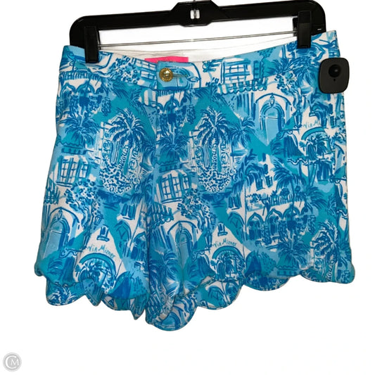 Shorts Designer By Lilly Pulitzer In Blue & White, Size: 14