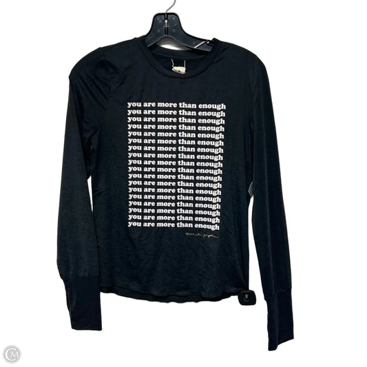 Athletic Top Long Sleeve Crewneck By Spiritual Gangster In Black, Size: S