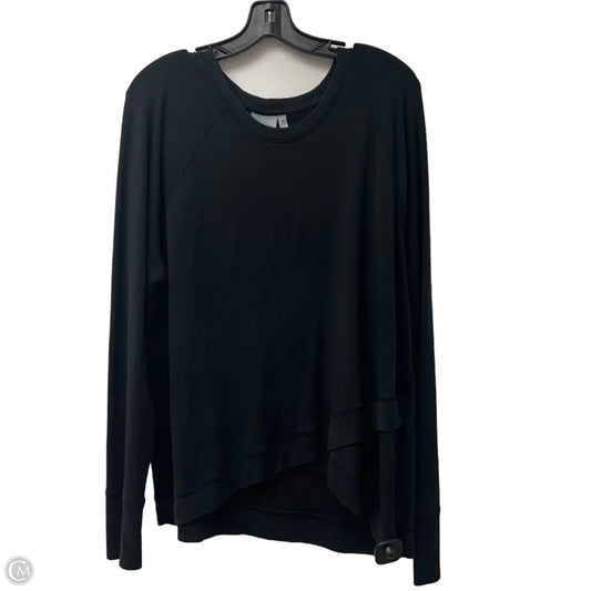 Athletic Top Long Sleeve Crewneck By Athleta In Black, Size: Xl