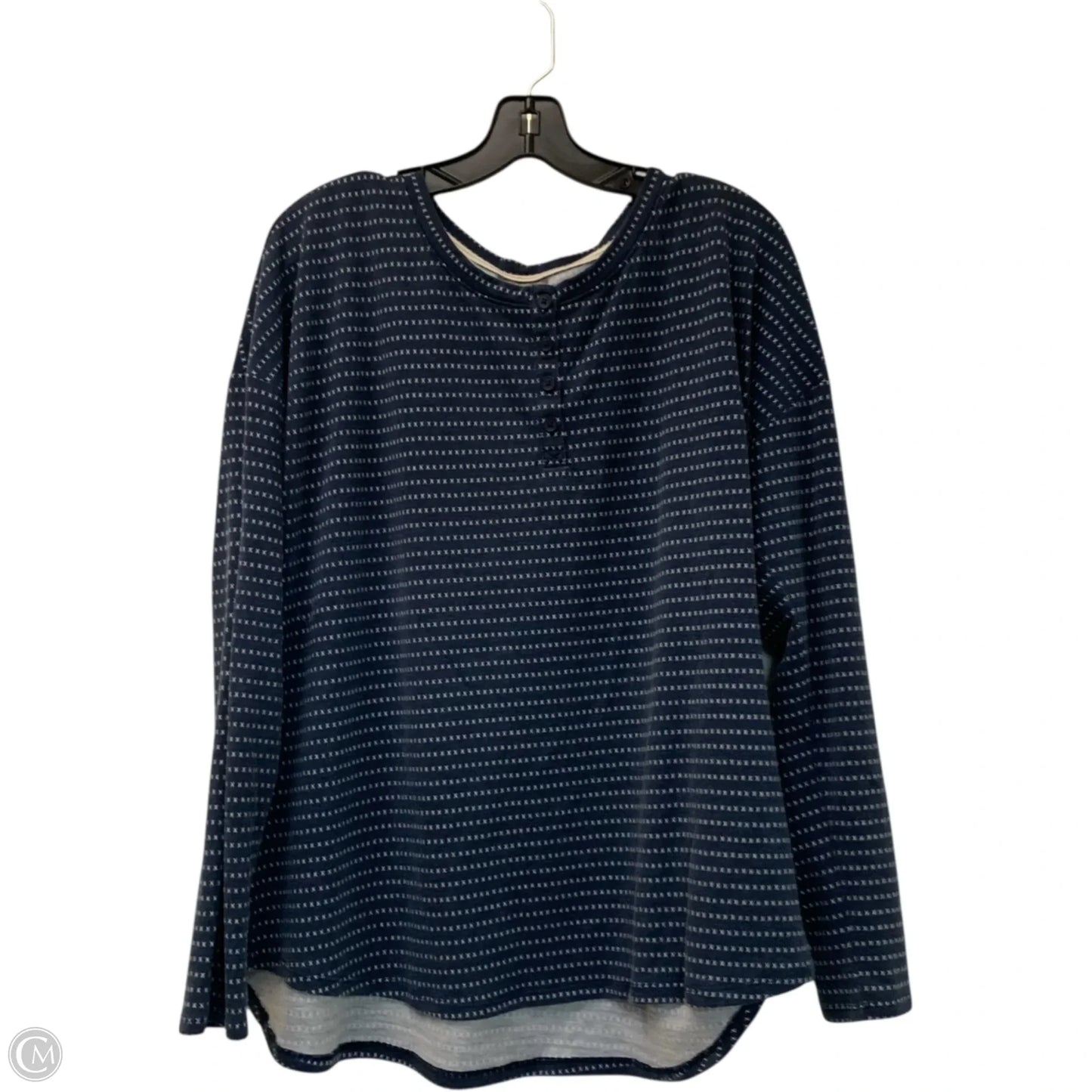 Top Long Sleeve By Wonderly In Navy, Size: Xl
