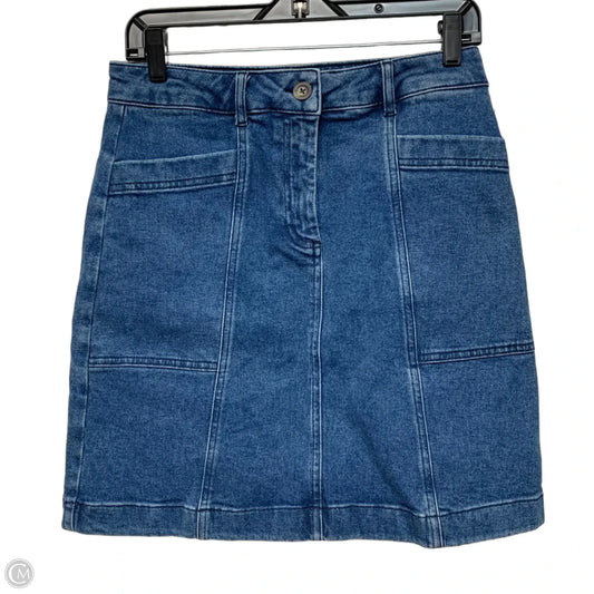 Skirt Mini & Short By Boden In Blue Denim, Size: 4
