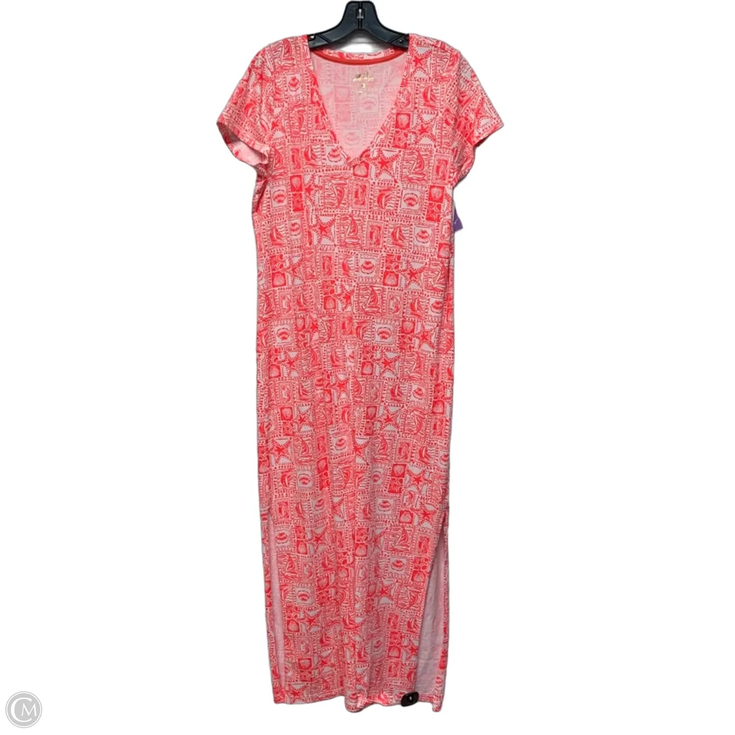 Dress Designer By Lilly Pulitzer In Red & White, Size: L