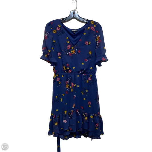 Dress Casual Short By Express In Blue, Size: M