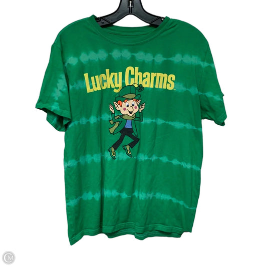 Top Short Sleeve By Lucky Charms In Green, Size: M