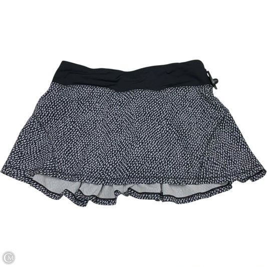 Athletic Skort By Lululemon In Black & White, Size: S