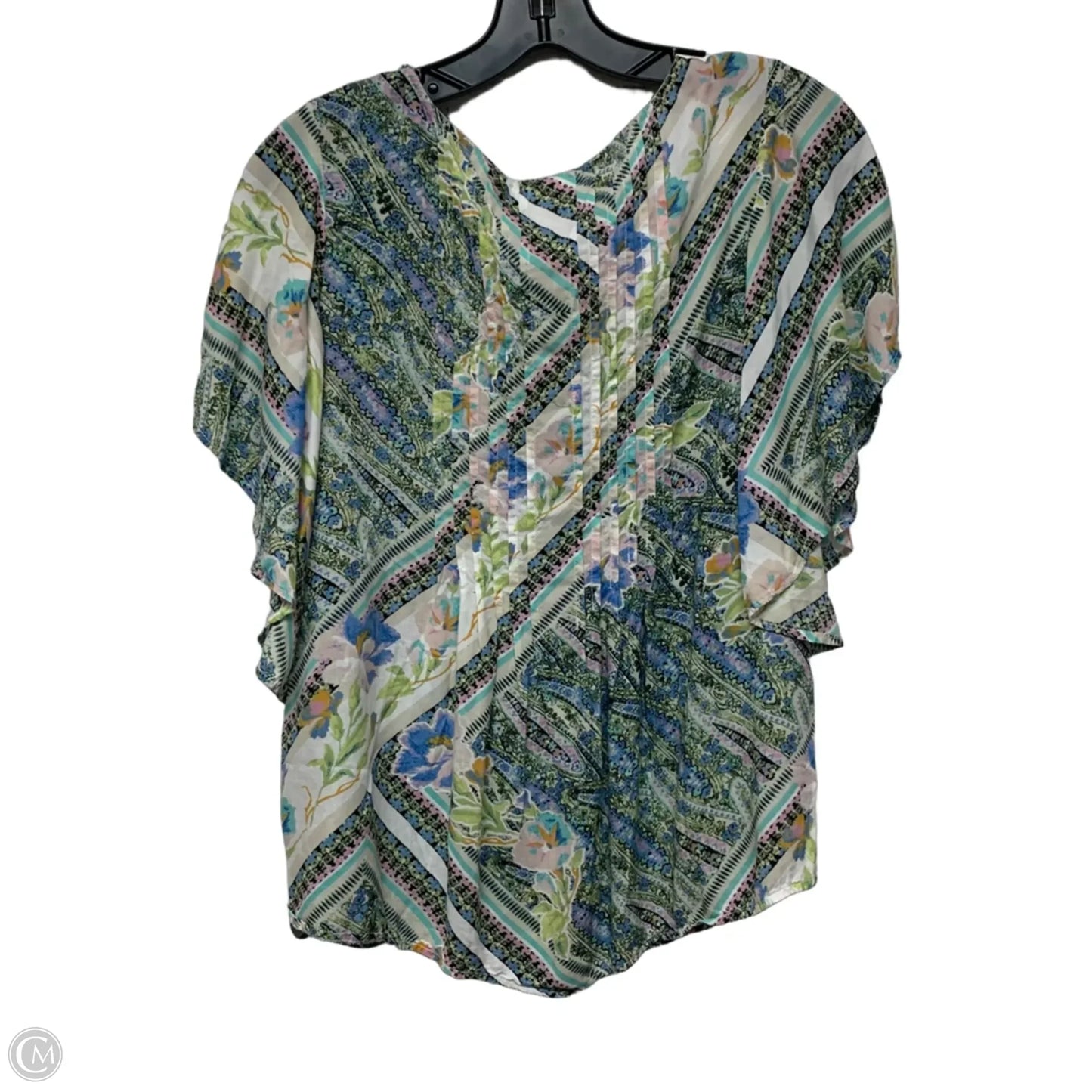 Blouse Short Sleeve By Maeve In Multi-colored, Size: Xs