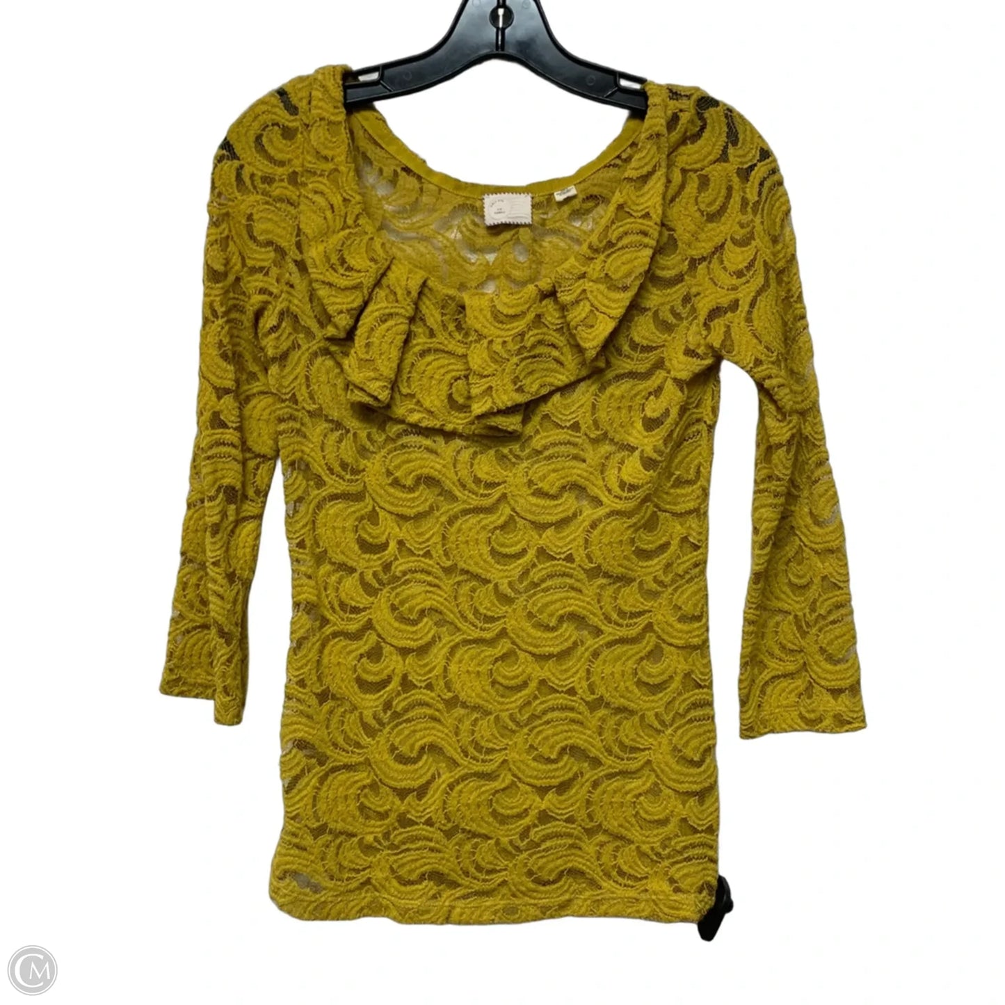Top Long Sleeve By Postmark In Chartreuse, Size: Xs