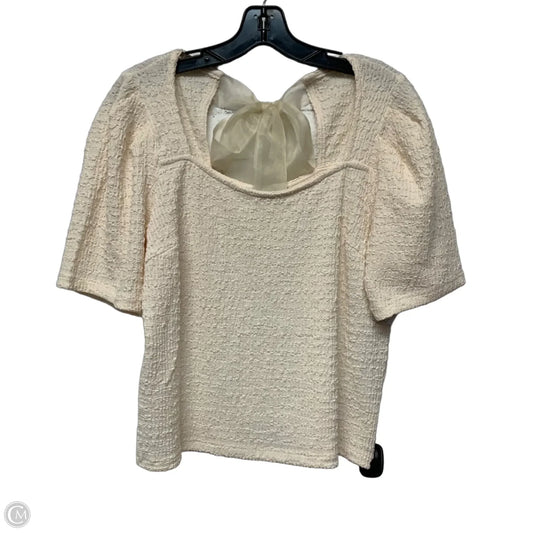 Top Short Sleeve By Davi & Dani In Cream, Size: S