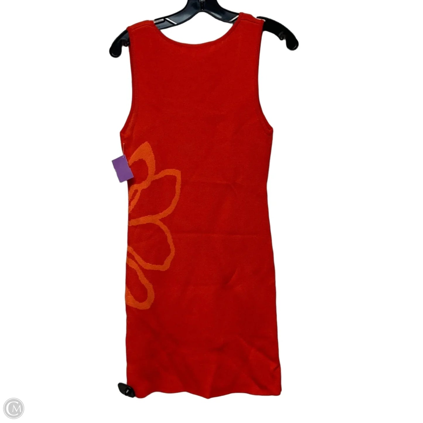 Dress Casual Short By Flat White In Orange & Red, Size: L