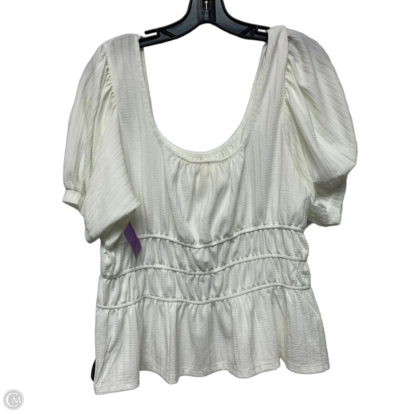 Top Short Sleeve By Maeve In White, Size: Xl