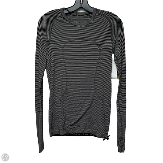 Athletic Top Long Sleeve Crewneck By Lululemon In Striped Pattern, Size: S