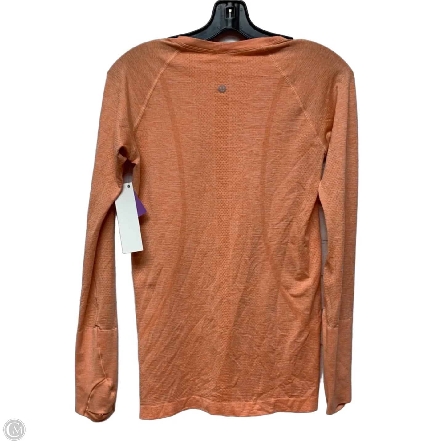 Athletic Top Long Sleeve Crewneck By Lululemon In Orange, Size: S