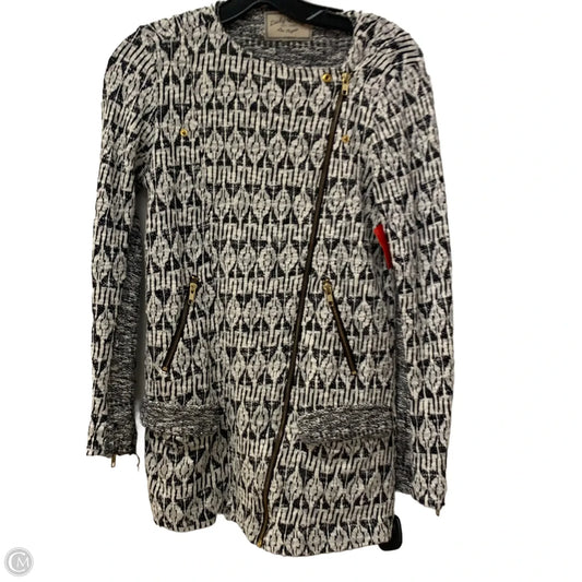 Jacket Moto By Lucky Brand In Black & White, Size: Xs