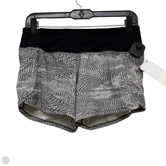 Athletic Shorts By Lululemon In Grey & White, Size: S
