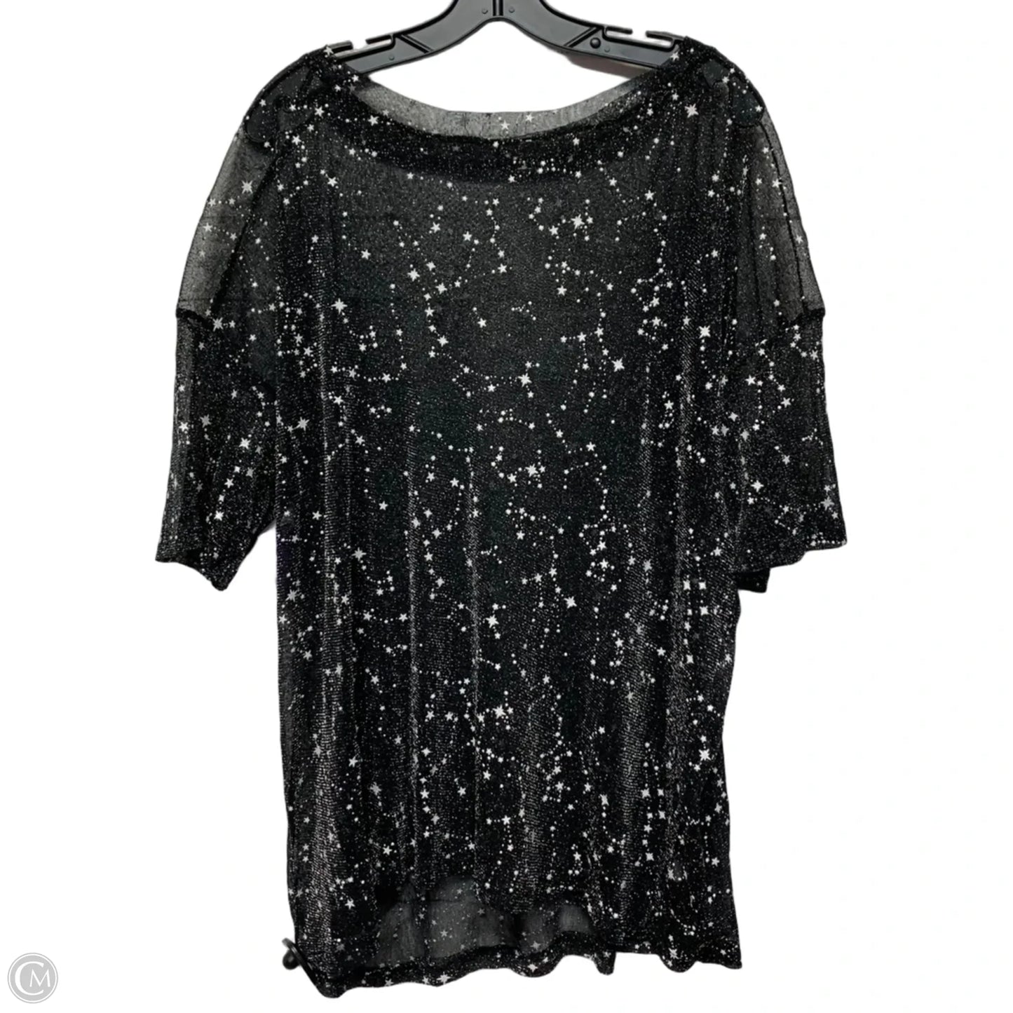 Top Short Sleeve By Clothes Mentor In Black & White, Size: Xl