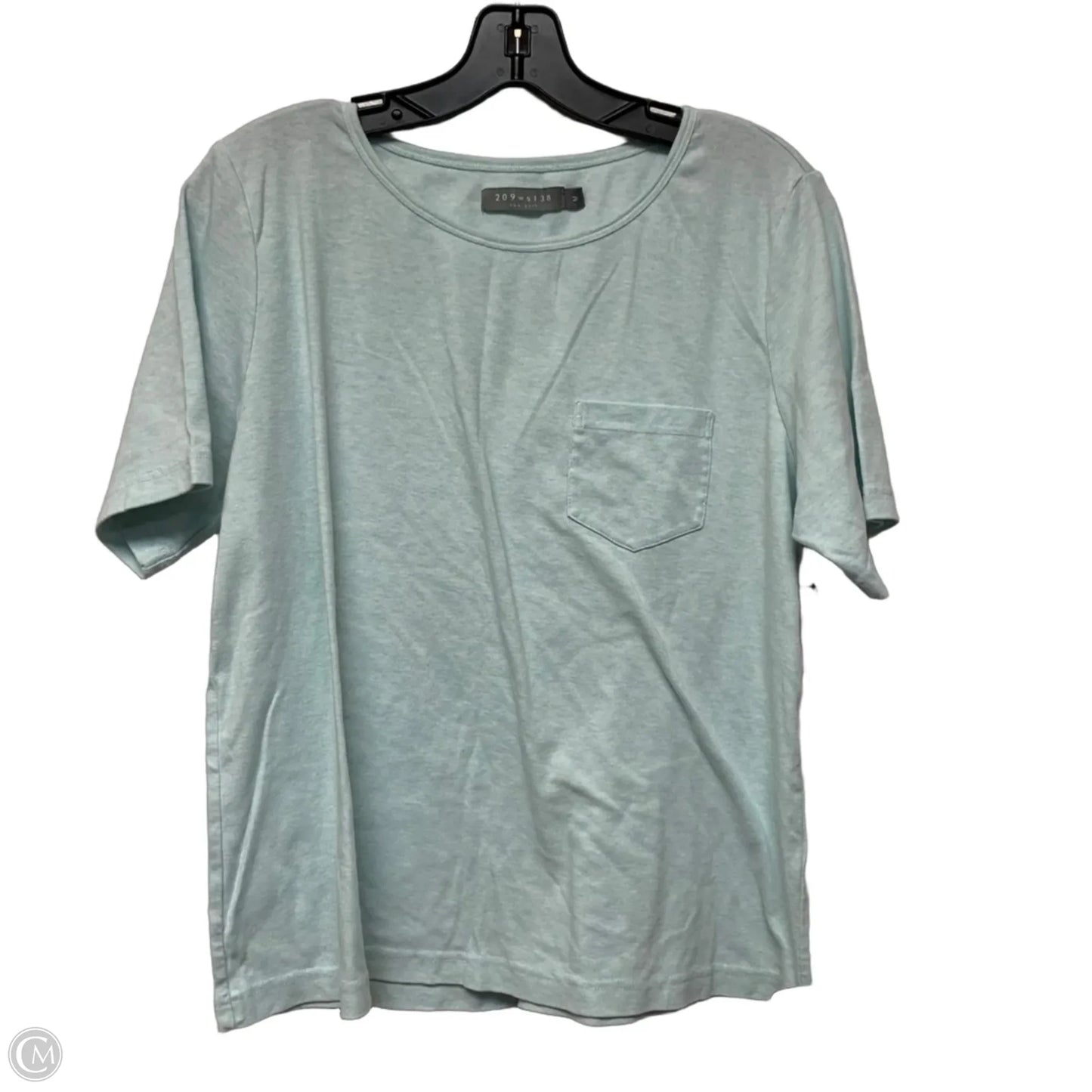 Top Short Sleeve Basic By 209wst38 In Blue, Size: M