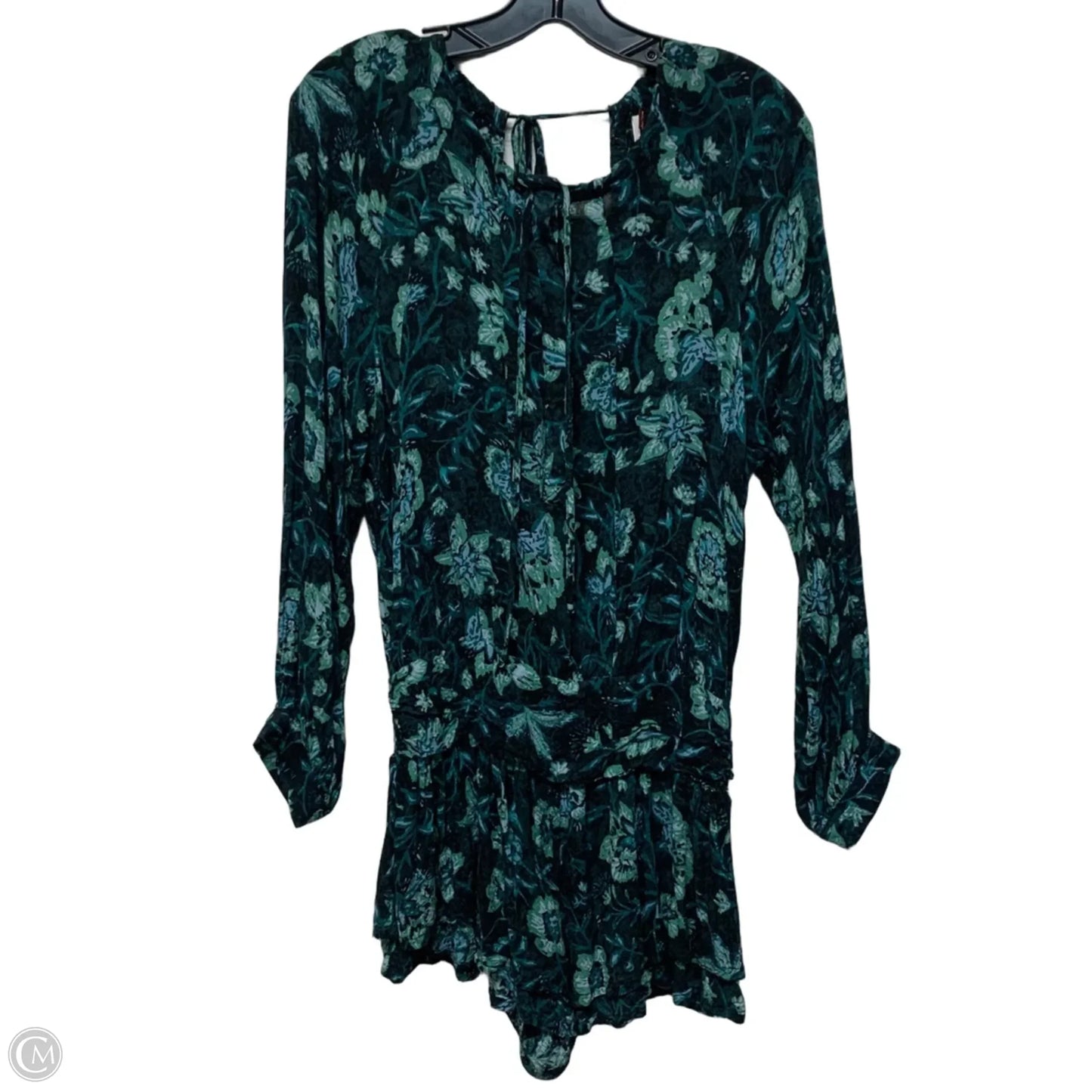 Romper By Free People In Black & Green, Size: Xs