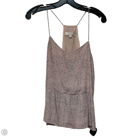 Blouse Sleeveless By Loft In Grey & Pink, Size: Xs