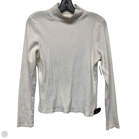 Top Long Sleeve Basic By Maeve In White, Size: M