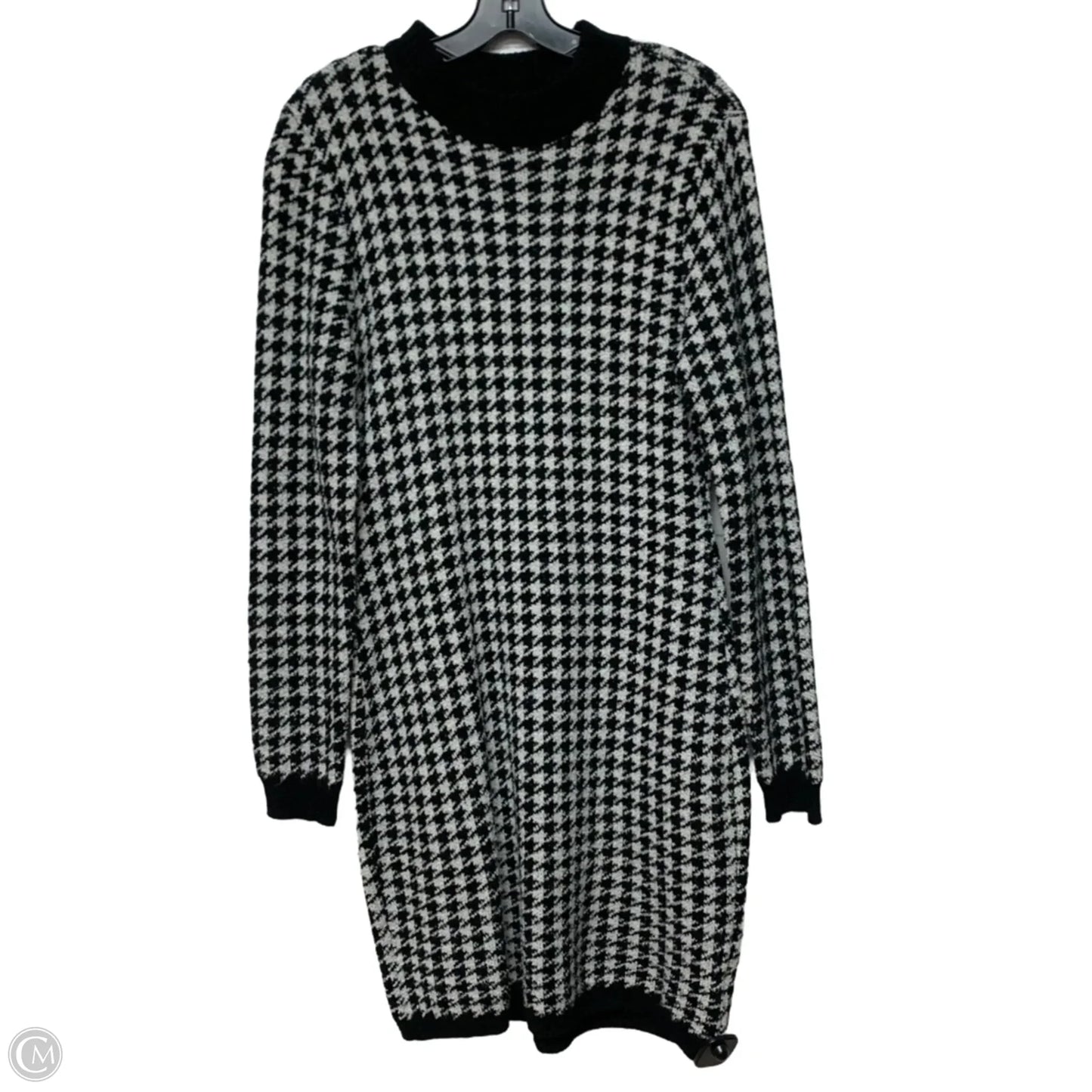 Dress Sweater By Express In Black & White, Size: L