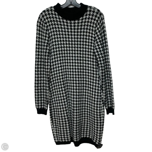 Dress Sweater By Express In Black & White, Size: L