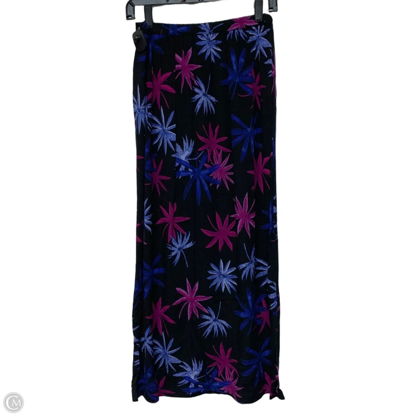 Skirt Midi By Jm Collections In Black & Purple, Size: M