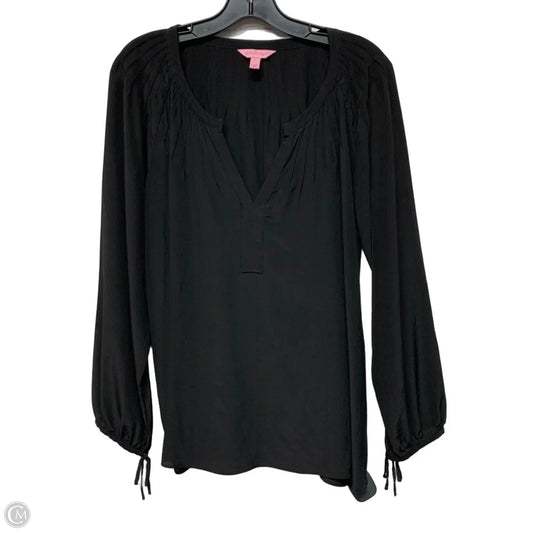 Blouse Designer By Lilly Pulitzer In Black, Size: L