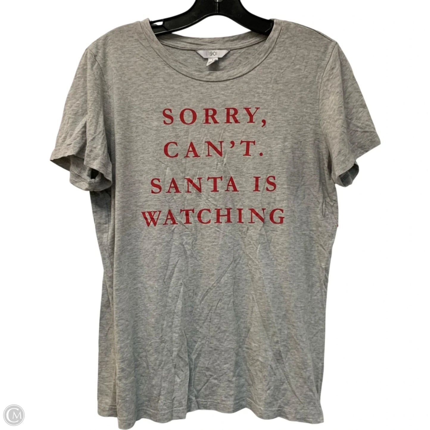 Top Short Sleeve By 1901 In Grey, Size: L