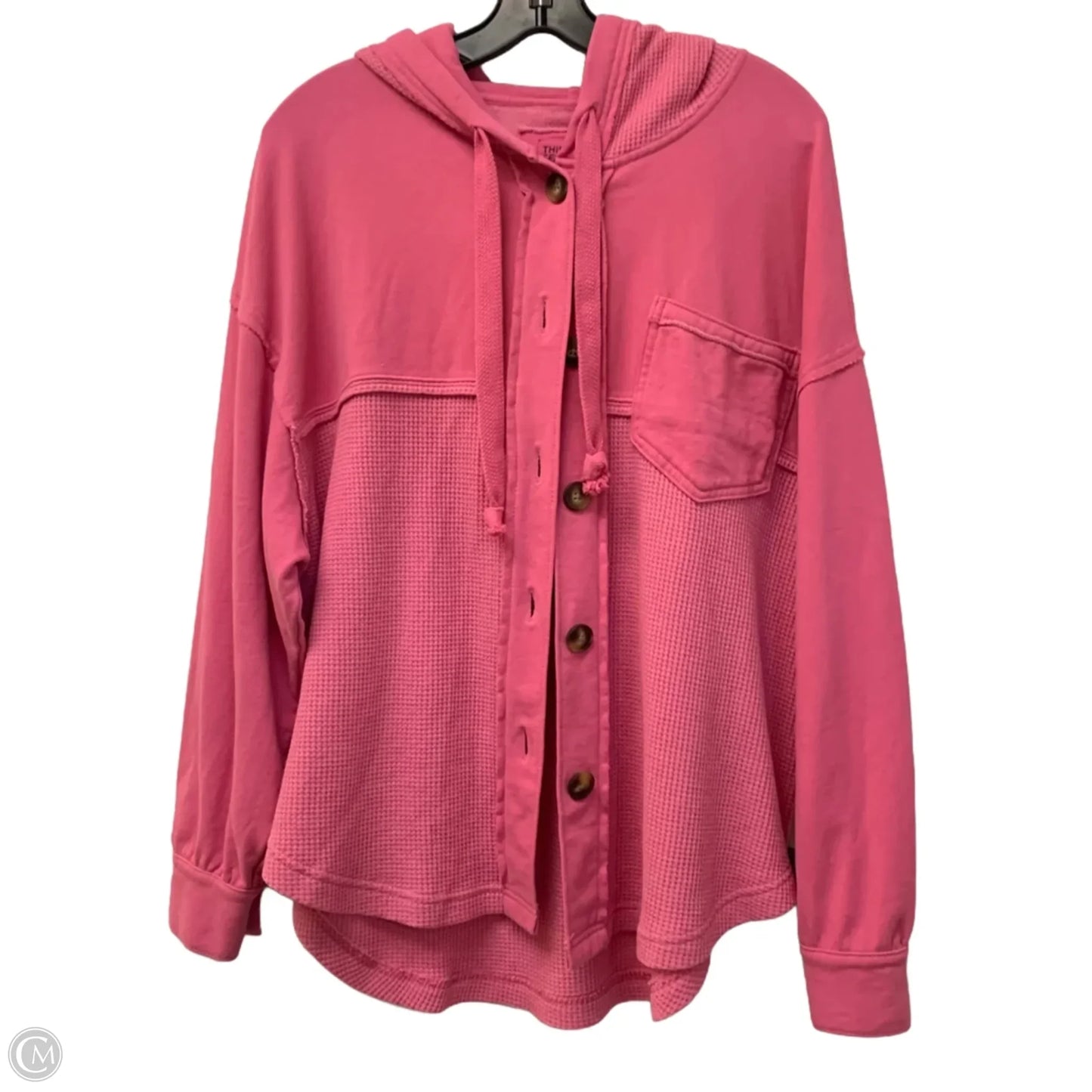 Jacket Shirt By American Eagle In Pink, Size: Xs