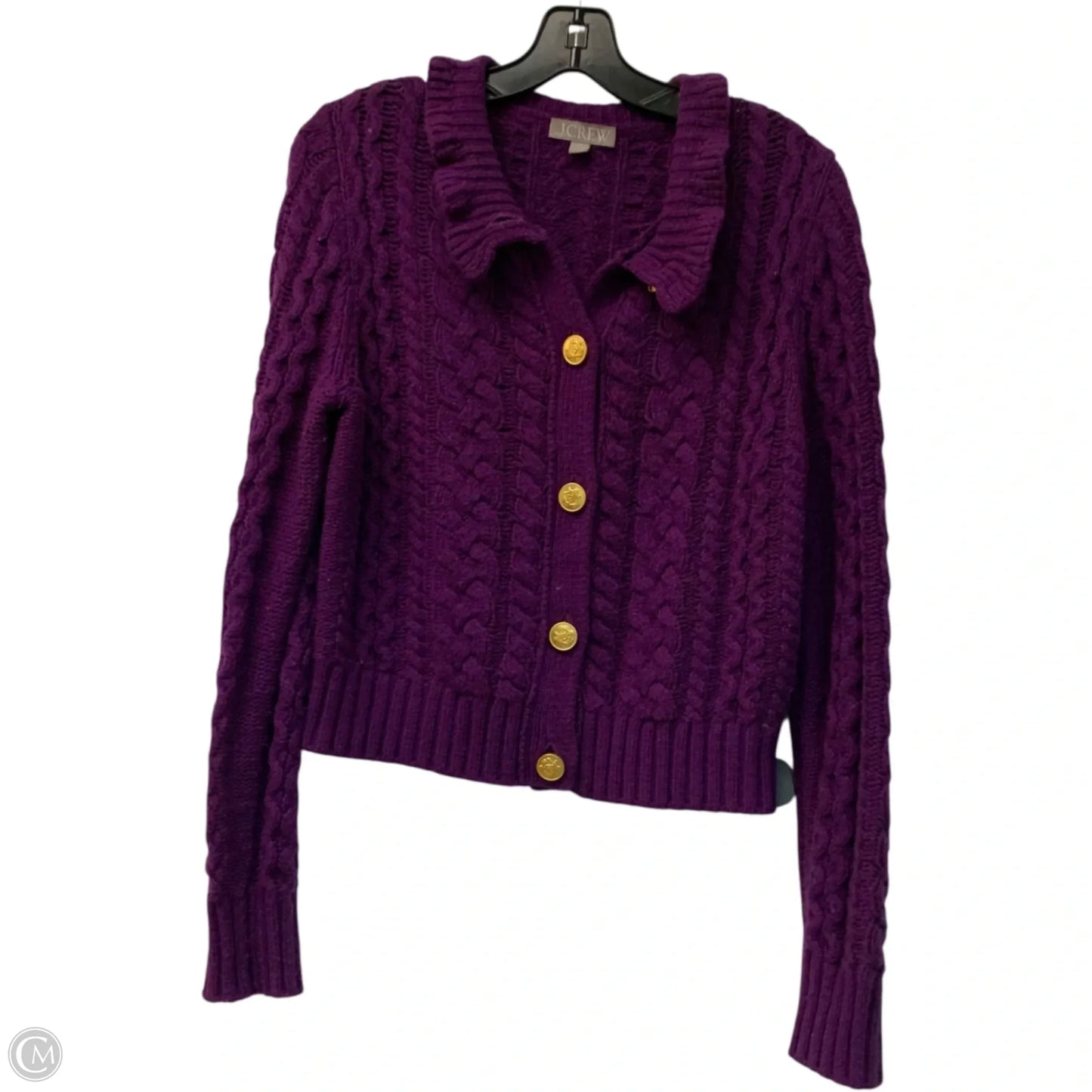 Sweater Cardigan By J. Crew In Purple, Size: M