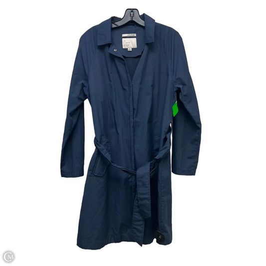 Coat Raincoat By A New Day In Blue, Size: M