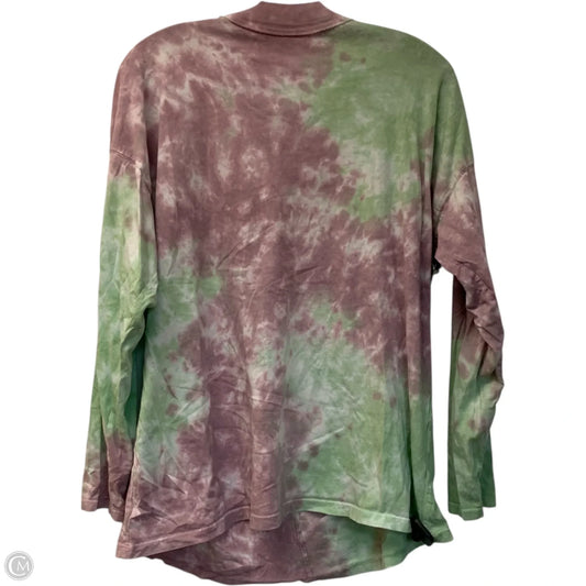 Top Long Sleeve By We The Free In Green & Purple, Size: S