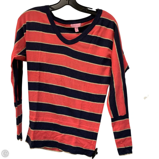 Top Long Sleeve Designer By Lilly Pulitzer In Blue & Pink, Size: Xs