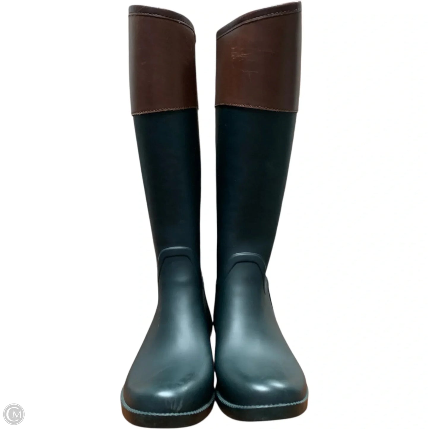 Boots Designer By Tory Burch In Black & Brown, Size: 8