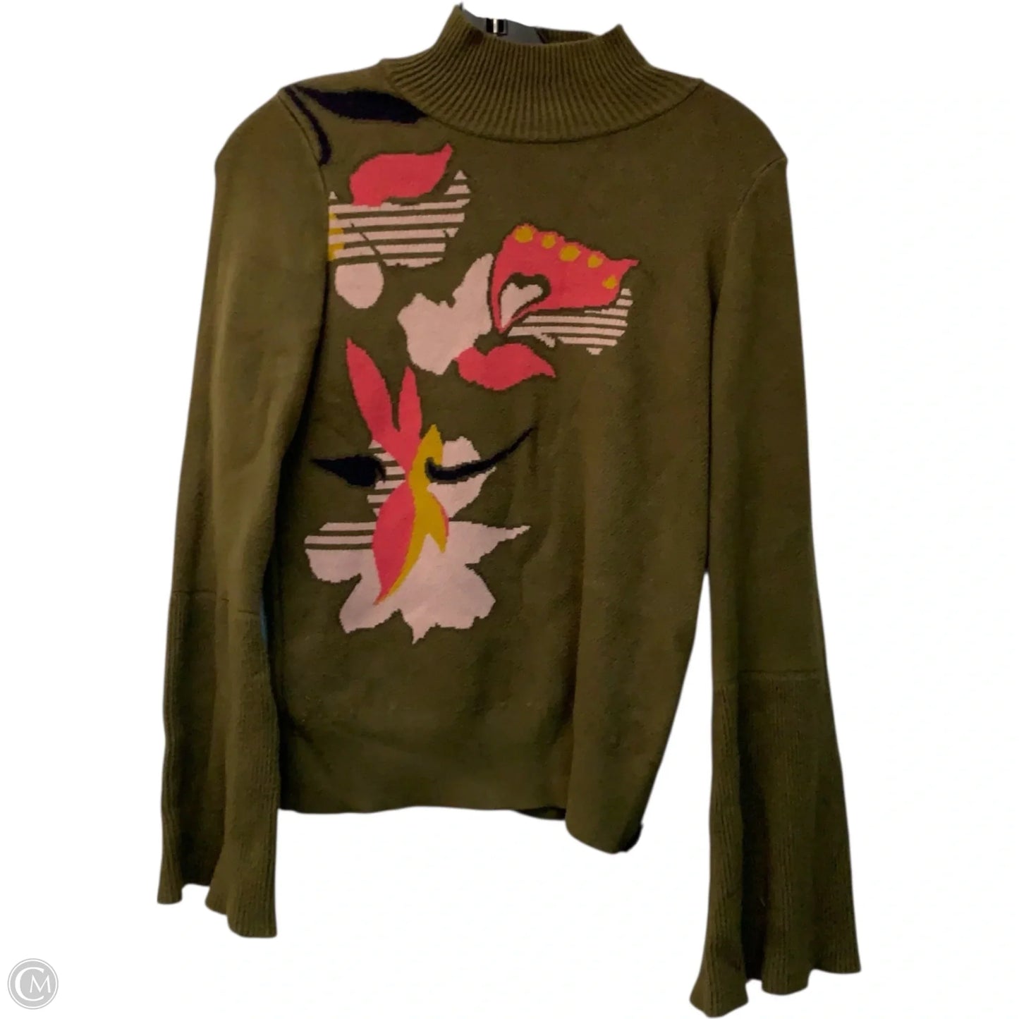 Sweater By Knitted And Knotted In Green, Size: Xs