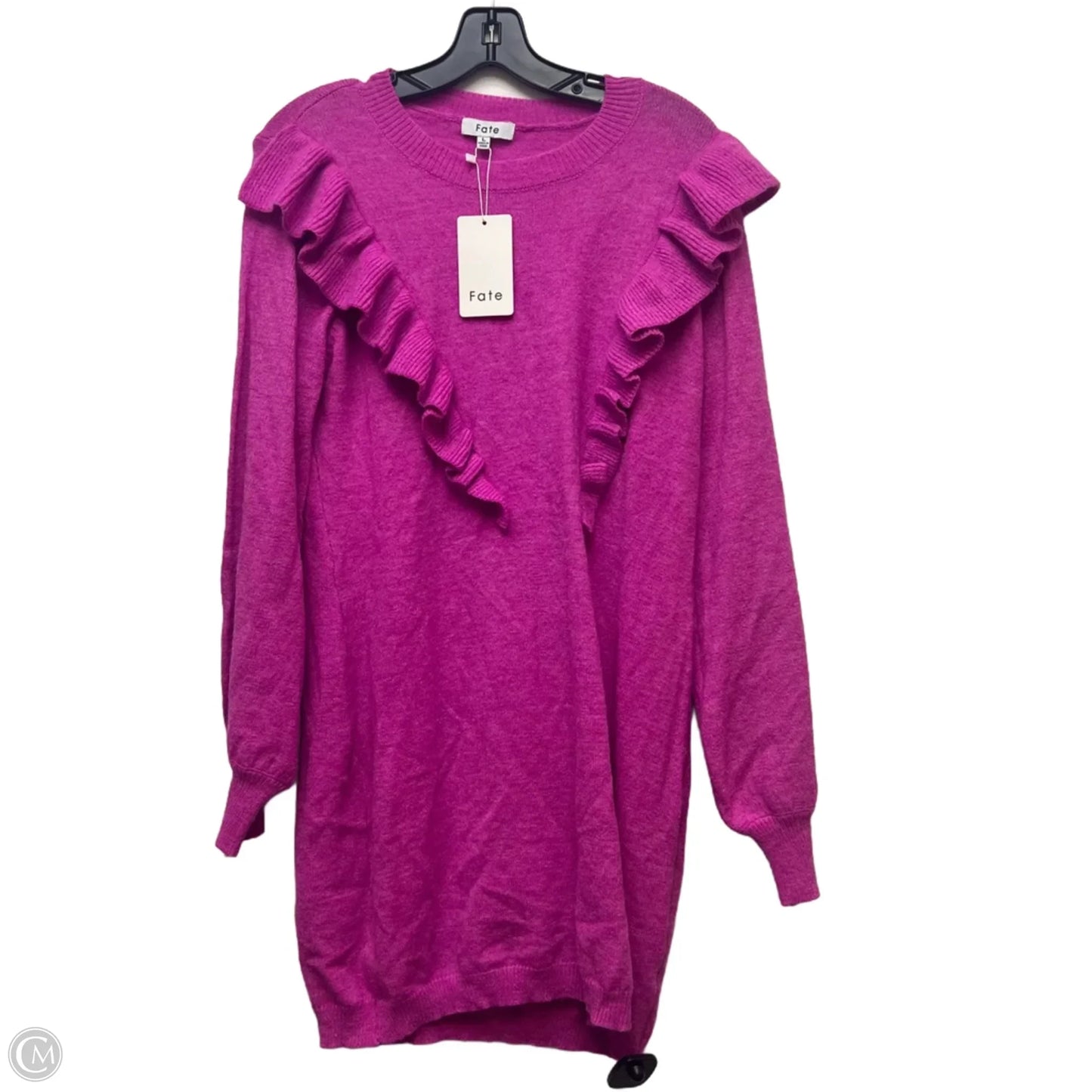 Dress Sweater By Fate In Pink, Size: L